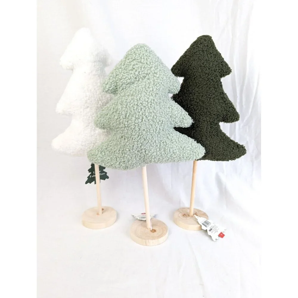 Target Bullseye's Playground Fuzzy Fleece Felt Rustic Farmhouse Christmas Trees